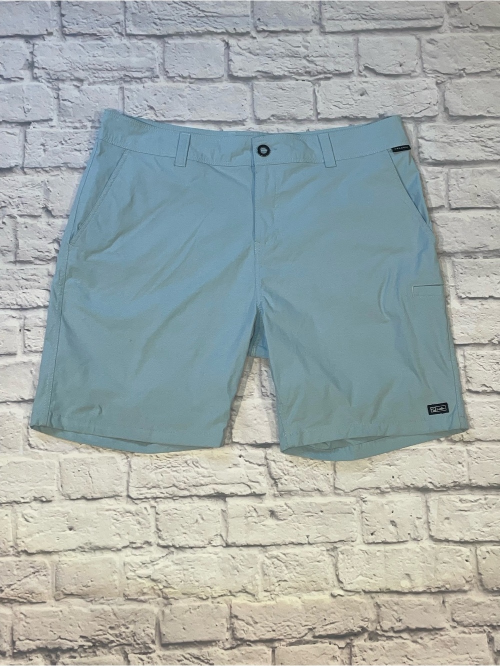 Pelagic Mako Hybrid Shorts. Size 36. Light Blue